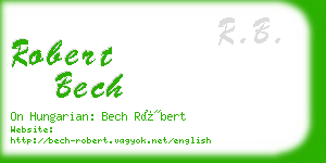 robert bech business card